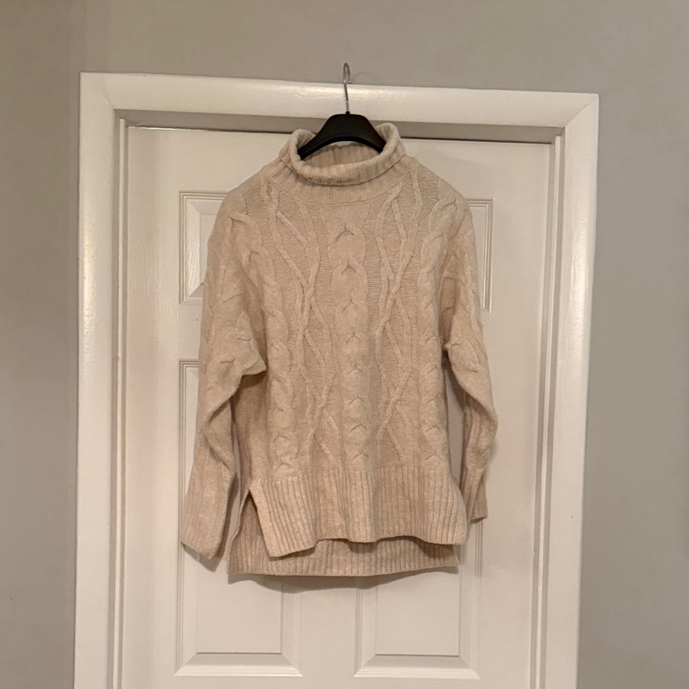 a new day Cream Turtleneck Sweater